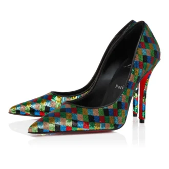 Miss Z Arlequin – 100 mm pumps – crepesatin broderet med mikropailletter – flerfarvet – kvinder Miss Z Arlequin – 100 mm pumps – crepesatin broderet med mikropailletter – flerfarvet – kvinder