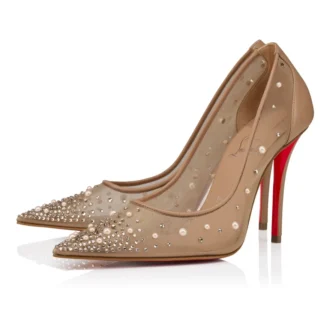 Miss Z Degrastrass Perla – 100 mm pumps – mesh, nappalæder, strass og perler – blush – kvinder Miss Z Degrastrass Perla – 100 mm pumps – mesh, nappalæder, strass og perler – blush – kvinder
