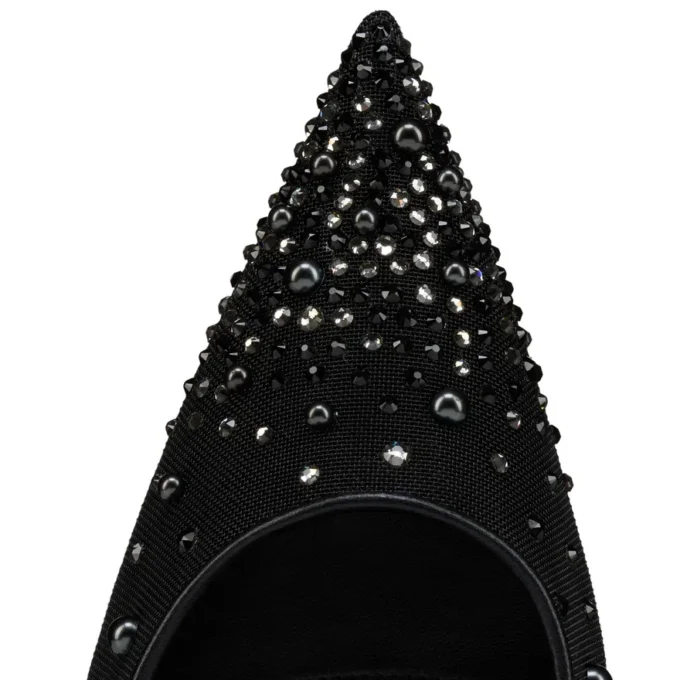 Miss Z Degrastrass Perla – 100 mm pumps – mesh, nappalæder, strass og perler – sort – kvinder Miss Z Degrastrass Perla – 100 mm pumps – mesh, nappalæder, strass og perler – sort – kvinder