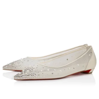 Miss Z Degrastrassina Perla – Ballerinasko – Mesh, nappalæder, strass og perler – Sort – Dame Miss Z Degrastrassina Perla – Ballerinasko – Mesh, nappalæder, strass og perler – Sort – Dame