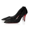 Miss Z Dregrastrass Perla – 80 mm pumps – mesh, nappalæder, strass og perler – sort – kvinder