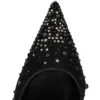 Miss Z Dregrastrass Perla – 80 mm pumps – mesh, nappalæder, strass og perler – sort – kvinder