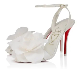 Miss Z Flora – 100 mm remsandaler – perlemorsfarvet nappalæder – Bianco – Dame Miss Z Flora – 100 mm remsandaler – perlemorsfarvet nappalæder – Bianco – Dame