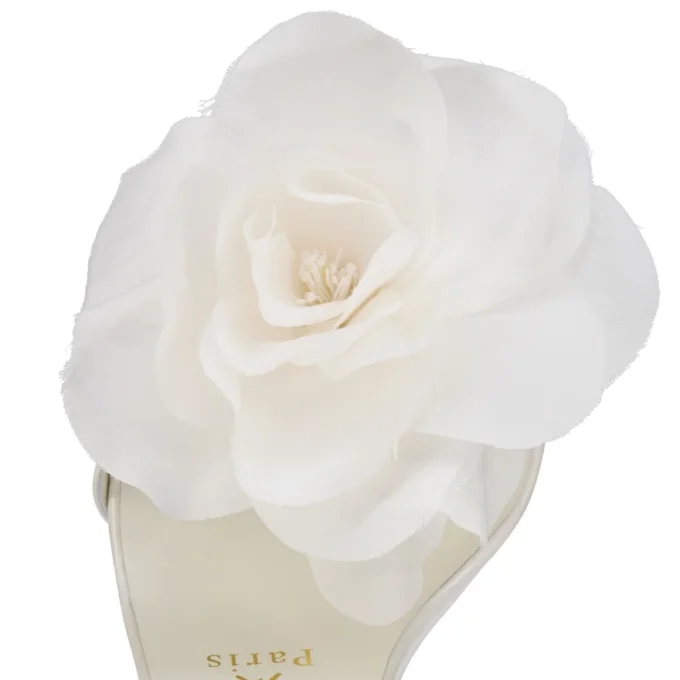 Miss Z Flora – 100 mm remsandaler – perlemorsfarvet nappalæder – Bianco – Dame Miss Z Flora – 100 mm remsandaler – perlemorsfarvet nappalæder – Bianco – Dame