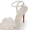 Miss Z Flora – 100 mm remsandaler – perlemorsfarvet nappalæder – Bianco – Dame Miss Z Flora – 100 mm remsandaler – perlemorsfarvet nappalæder – Bianco – Dame