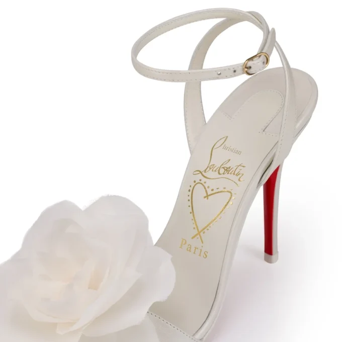 Miss Z Flora – 100 mm remsandaler – perlemorsfarvet nappalæder – Bianco – Dame Miss Z Flora – 100 mm remsandaler – perlemorsfarvet nappalæder – Bianco – Dame