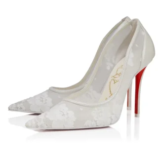 Miss Z Mesh – 100 mm pumps – mesh og nappalæder – hvid – kvinder Miss Z Mesh – 100 mm pumps – mesh og nappalæder – hvid – kvinder