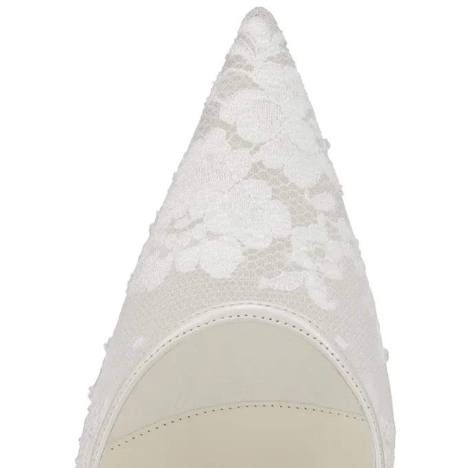 Miss Z Mesh – 100 mm pumps – mesh og nappalæder – hvid – kvinder