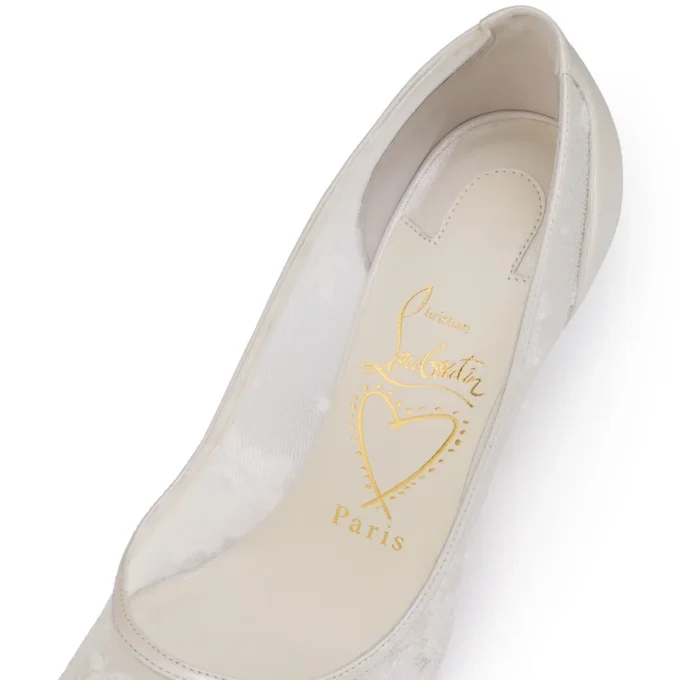 Miss Z Mesh – 100 mm pumps – mesh og nappalæder – hvid – kvinder