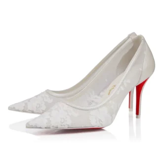 Miss Z Mesh – 80 mm pumps – mesh og nappalæder – hvid – dame Miss Z Mesh – 80 mm pumps – mesh og nappalæder – hvid – dame