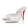 Miss Z Mule – 100 mm mule – lakeret kalveskind – Bianco – Dame Miss Z Mule – 100 mm mule – lakeret kalveskind – Bianco – Dame