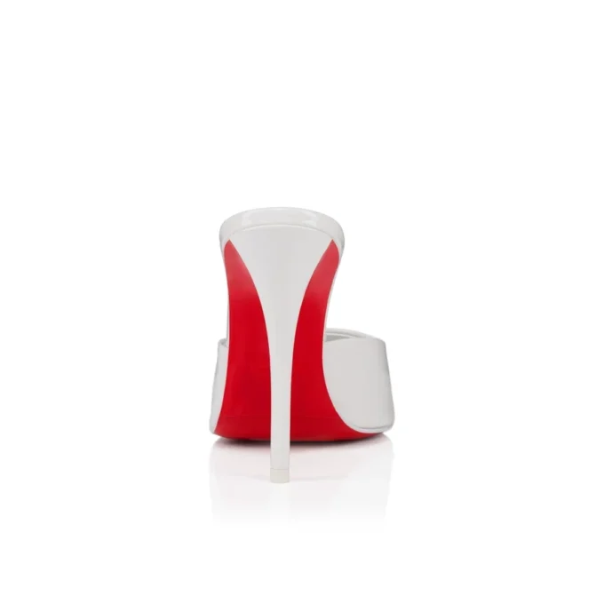 Miss Z Mule – 100 mm mule – lakeret kalveskind – Bianco – Dame Miss Z Mule – 100 mm mule – lakeret kalveskind – Bianco – Dame