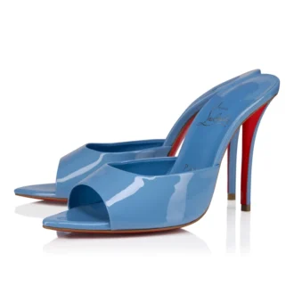 Miss Z Mule – 100 mm mule – lakeret kalveskind – Ceruleo – Dame Miss Z Mule – 100 mm mule – lakeret kalveskind – Ceruleo – Dame