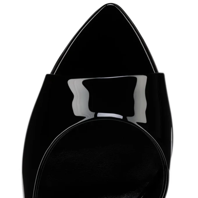 Miss Z Mule – 100 mm mule – lakeret kalveskind – sort – kvinder Miss Z Mule – 100 mm mule – lakeret kalveskind – sort – kvinder