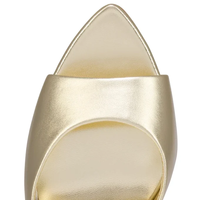 Miss Z Mule – 100 mm mule – lamineret lammeskind – platin – kvinder Miss Z Mule – 100 mm mule – lamineret lammeskind – platin – kvinder
