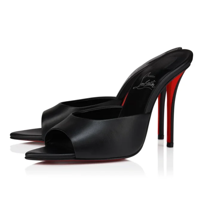 Miss Z Mule – 100 mm mule – lammeskind – sort – kvinder
