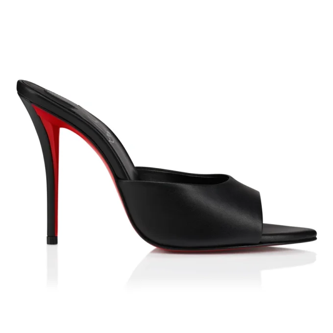 Miss Z Mule – 100 mm mule – lammeskind – sort – kvinder