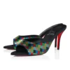Miss Z Mule Arlequin – 80 mm mule – crepesatin broderet med mikropailletter – flerfarvet – kvinder