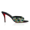 Miss Z Mule Arlequin – 80 mm mule – crepesatin broderet med mikropailletter – flerfarvet – kvinder