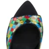 Miss Z Mule Arlequin – 80 mm mule – crepesatin broderet med mikropailletter – flerfarvet – kvinder