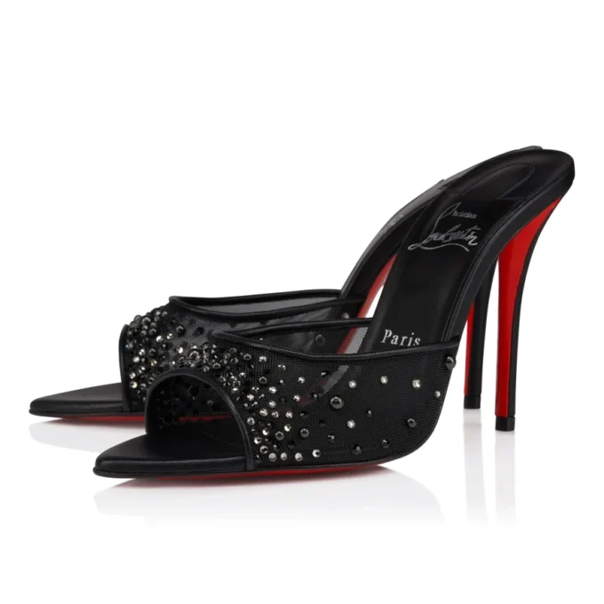 Miss Z Mule Degrasstrass Perla – 100 mm mule – mesh, nappalæder og perler – sort – kvinder Miss Z Mule Degrasstrass Perla – 100 mm mule – mesh, nappalæder og perler – sort – kvinder
