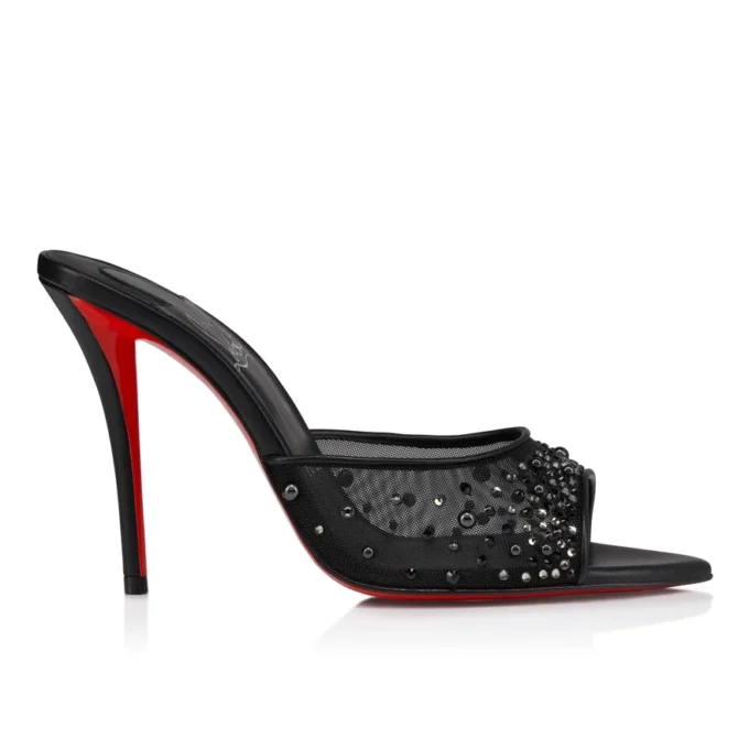 Miss Z Mule Degrasstrass Perla – 100 mm mule – mesh, nappalæder og perler – sort – kvinder Miss Z Mule Degrasstrass Perla – 100 mm mule – mesh, nappalæder og perler – sort – kvinder