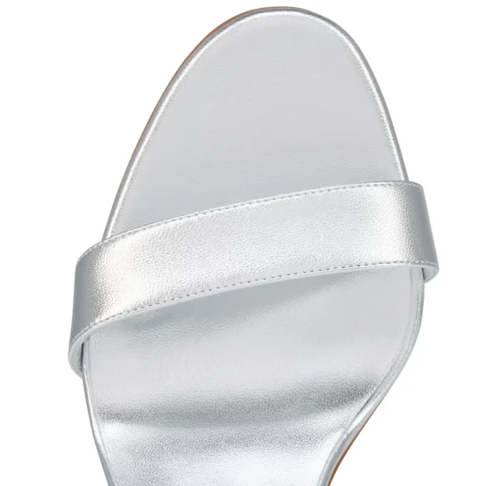 Miss Z-sandal – 100 mm remsandaler – lammeskind i nappa – sølv – kvinder Miss Z-sandal – 100 mm remsandaler – lammeskind i nappa – sølv – kvinder