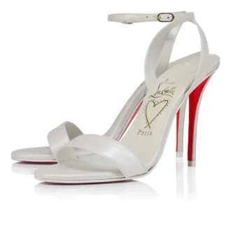 Miss Z Sandal – 100 mm remsandaler – perlemorsfarvet nappalæder – Bianco – Dame