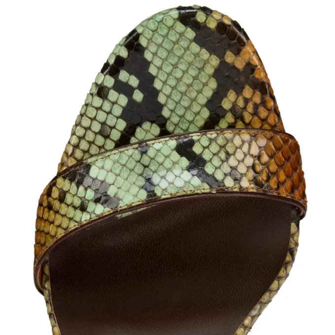 Miss Z-sandal – 100 mm remsandaler – Pythonlæder med farveovergang – Palio Haiiro – Dame Miss Z-sandal – 100 mm remsandaler – Pythonlæder med farveovergang – Palio Haiiro – Dame