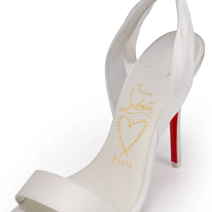 Miss Z Sandal Du Desert – 100 mm remsandaler – crepesatin – elfenben – kvinder