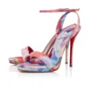 Miss Z Sandal Queen – 120 mm remsandaler – kinesisk stof med pæonprint – flerfarvet – kvinder Miss Z Sandal Queen – 120 mm remsandaler – kinesisk stof med pæonprint – flerfarvet – kvinder