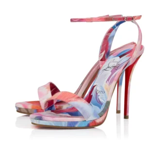 Miss Z Sandal Queen – 120 mm remsandaler – kinesisk stof med pæonprint – flerfarvet – kvinder Miss Z Sandal Queen – 120 mm remsandaler – kinesisk stof med pæonprint – flerfarvet – kvinder