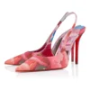 Miss Z Sling Back – 100 mm slingback-pumps – Kinesisk stof med pæonprint – Flerfarvet – Dame Miss Z Sling Back – 100 mm slingback-pumps – Kinesisk stof med pæonprint – Flerfarvet – Dame