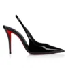 Miss Z Sling Back – 100 mm slingback-pumps – lakeret kalveskind – sort – kvinder Miss Z Sling Back – 100 mm slingback-pumps – lakeret kalveskind – sort – kvinder
