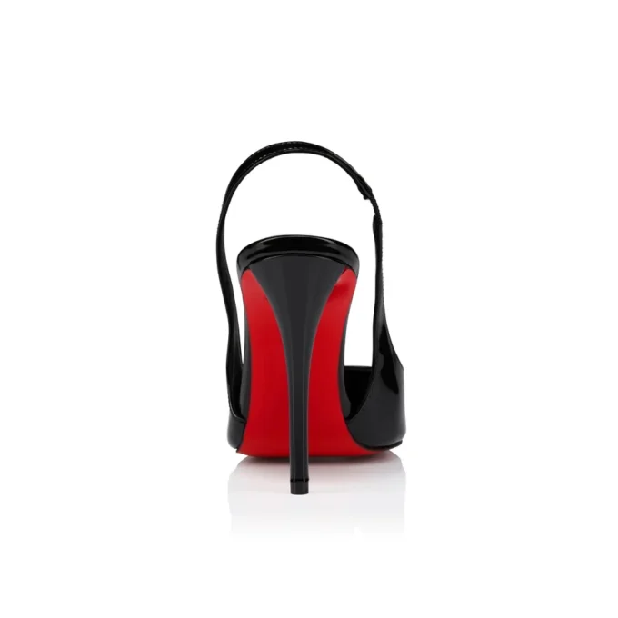 Miss Z Sling Back – 100 mm slingback-pumps – lakeret kalveskind – sort – kvinder Miss Z Sling Back – 100 mm slingback-pumps – lakeret kalveskind – sort – kvinder