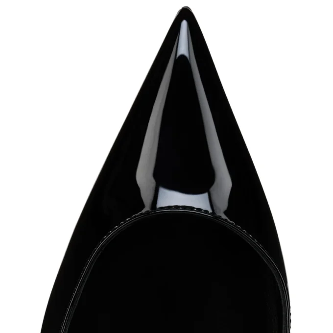 Miss Z Sling Back – 100 mm slingback-pumps – lakeret kalveskind – sort – kvinder Miss Z Sling Back – 100 mm slingback-pumps – lakeret kalveskind – sort – kvinder