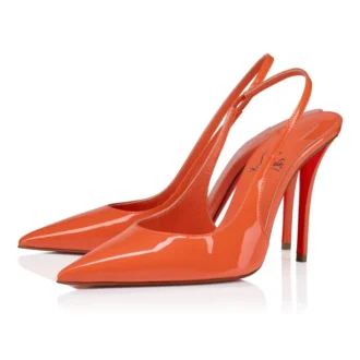 Miss Z Sling Back – 100 mm slingback-pumps – laklæder – Caruzo – Dame Miss Z Sling Back – 100 mm slingback-pumps – laklæder – Caruzo – Dame