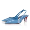 Miss Z Sling Back – 60 mm slingback-pumps – lakeret kalveskind – Ceruleo – Dame Miss Z Sling Back – 60 mm slingback-pumps – lakeret kalveskind – Ceruleo – Dame