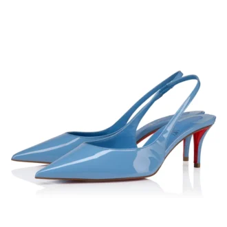 Miss Z Sling Back – 60 mm slingback-pumps – lakeret kalveskind – Ceruleo – Dame Miss Z Sling Back – 60 mm slingback-pumps – lakeret kalveskind – Ceruleo – Dame