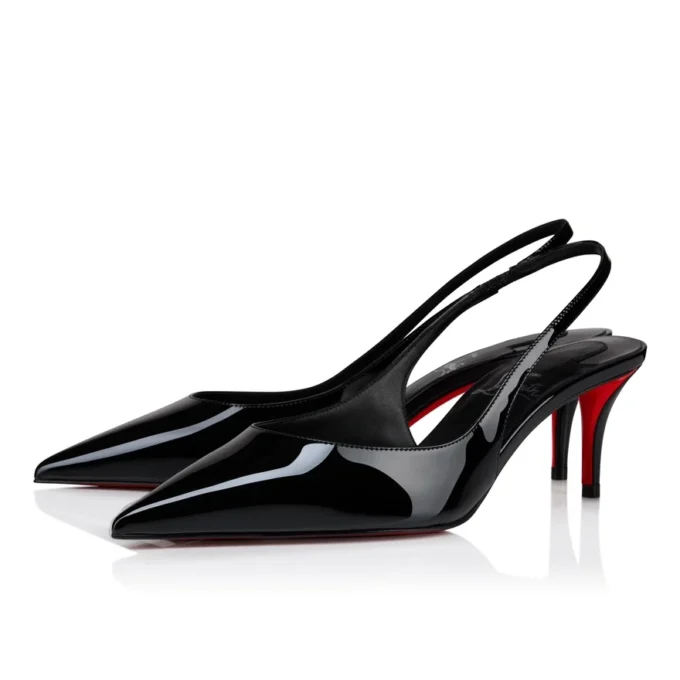 Miss Z Sling Back – 60 mm slingback-pumps – lakeret kalveskind – sort – kvinder Miss Z Sling Back – 60 mm slingback-pumps – lakeret kalveskind – sort – kvinder
