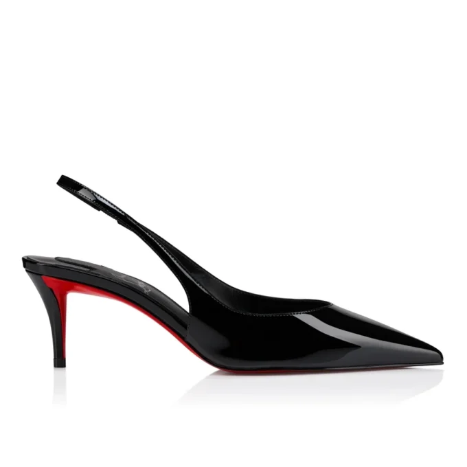Miss Z Sling Back – 60 mm slingback-pumps – lakeret kalveskind – sort – kvinder Miss Z Sling Back – 60 mm slingback-pumps – lakeret kalveskind – sort – kvinder