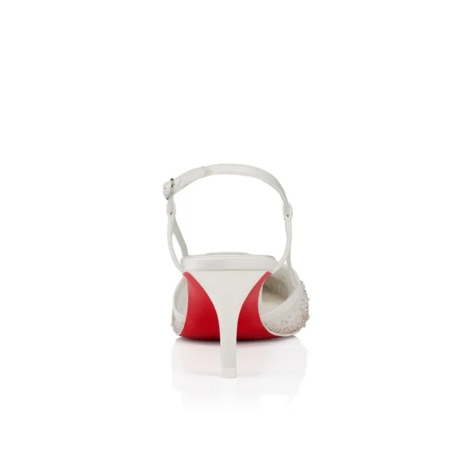Miss Z Sling Sparkling – 60 mm slingback-pumps – mesh og strass – version i elfenben – kvinder