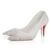 Miss Z Sparkling – 80 mm pumps – mesh og strass – farve: elfenben – kvinder