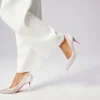 Miss Z Sparkling – 80 mm pumps – mesh og strass – farve: elfenben – kvinder