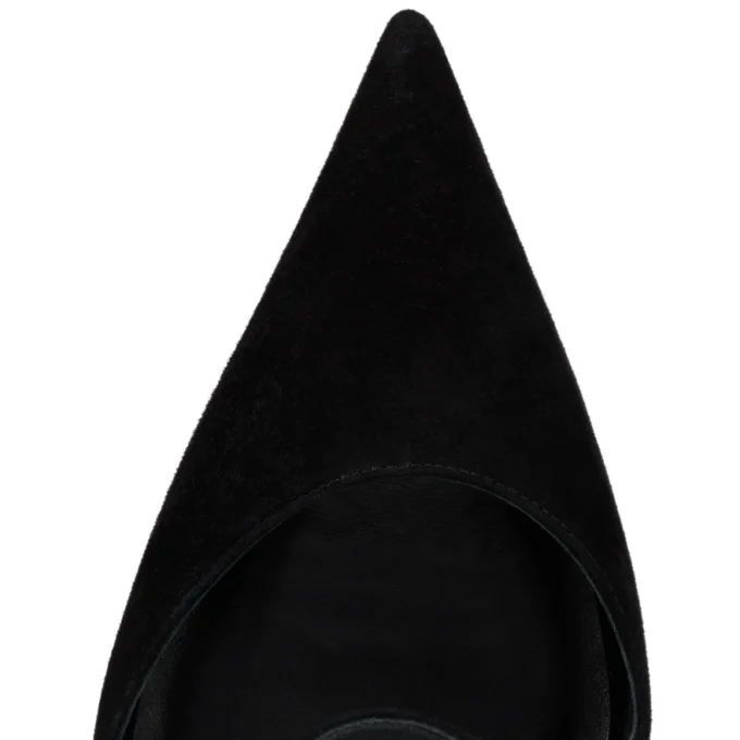 Miss Ziggyta – 100 mm pumps – kalveskind i velour – sort – kvinder Miss Ziggyta – 100 mm pumps – kalveskind i velour – sort – kvinder