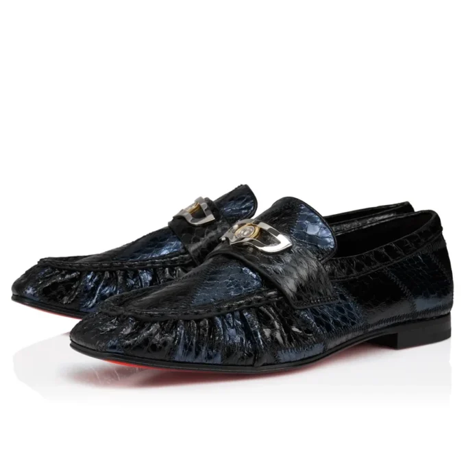 Mocallista – Loafers – Patchwork af vandslangeskind – Sort – Dame