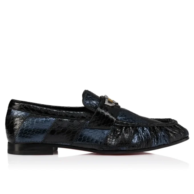 Mocallista – Loafers – Patchwork af vandslangeskind – Sort – Dame