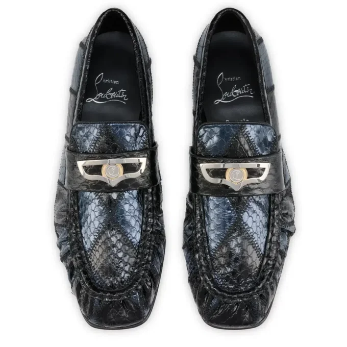 Mocallista – Loafers – Patchwork af vandslangeskind – Sort – Dame