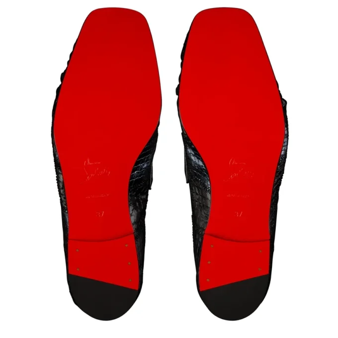 Mocallista – Loafers – Patchwork af vandslangeskind – Sort – Dame