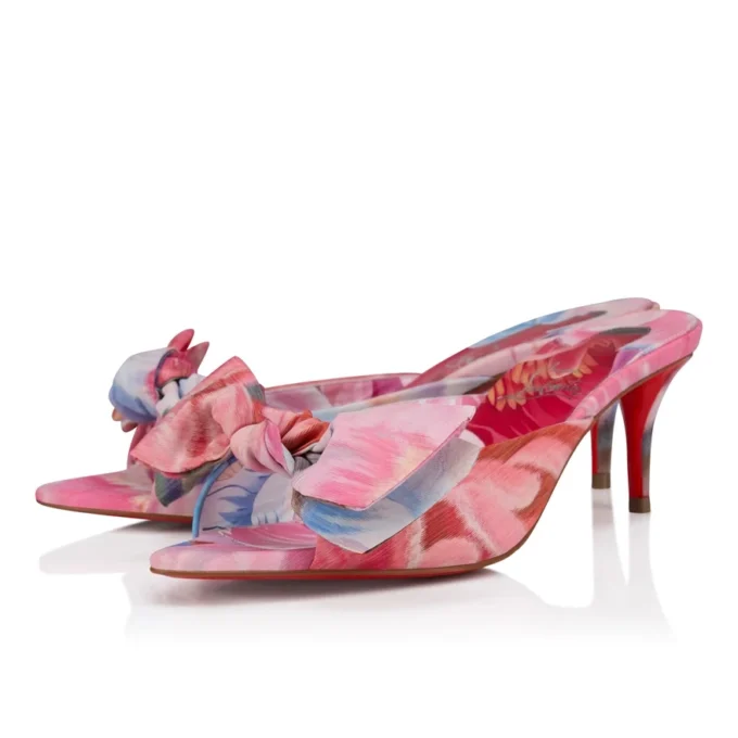 Mulazee – 60 mm mule – Kinesisk stof med pæonprint – Flerfarvet – Dame Mulazee – 60 mm mule – Kinesisk stof med pæonprint – Flerfarvet – Dame